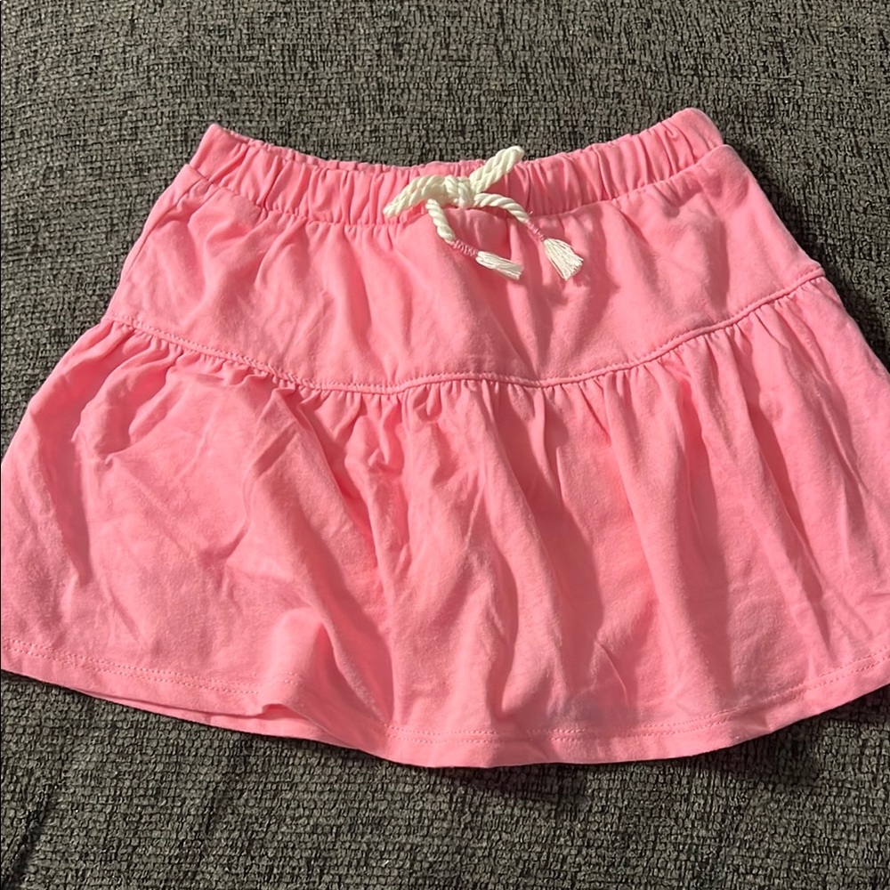 Pink Tiered Skort with Drawstring